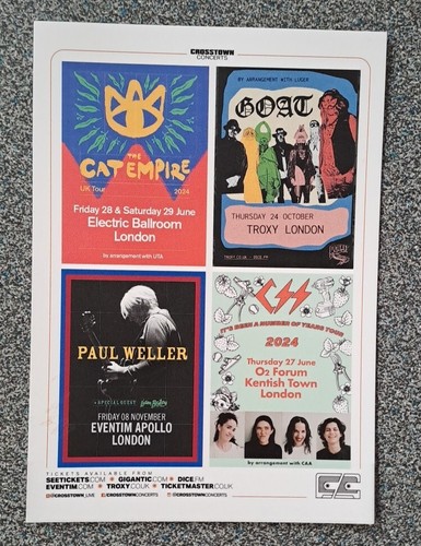 Postcard flyer featuring gigs - postcard,