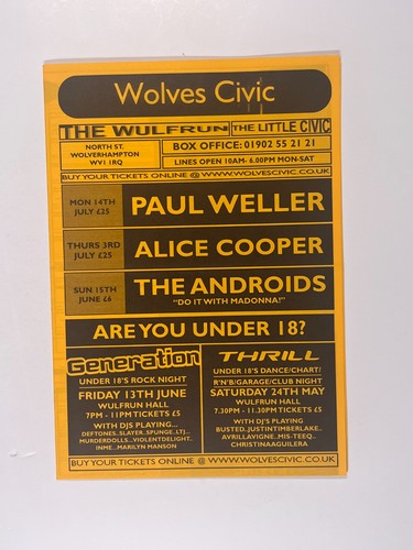 Alice cooper flyer original - alice,